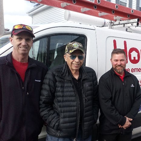 HomeServe Cares helps World War II veteran by replacing his flooded boiler.