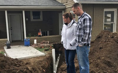 HomeServe Tackles Young Couple’s Main Sewer Line Repair